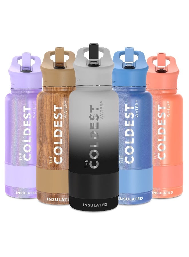 THE COLDEST WATER Coldest Insulated Water Bottle with Straw Lid - Stainless Steel Metal Thermos for Men & Women (Hyperspace White, 32 oz) - Image 3